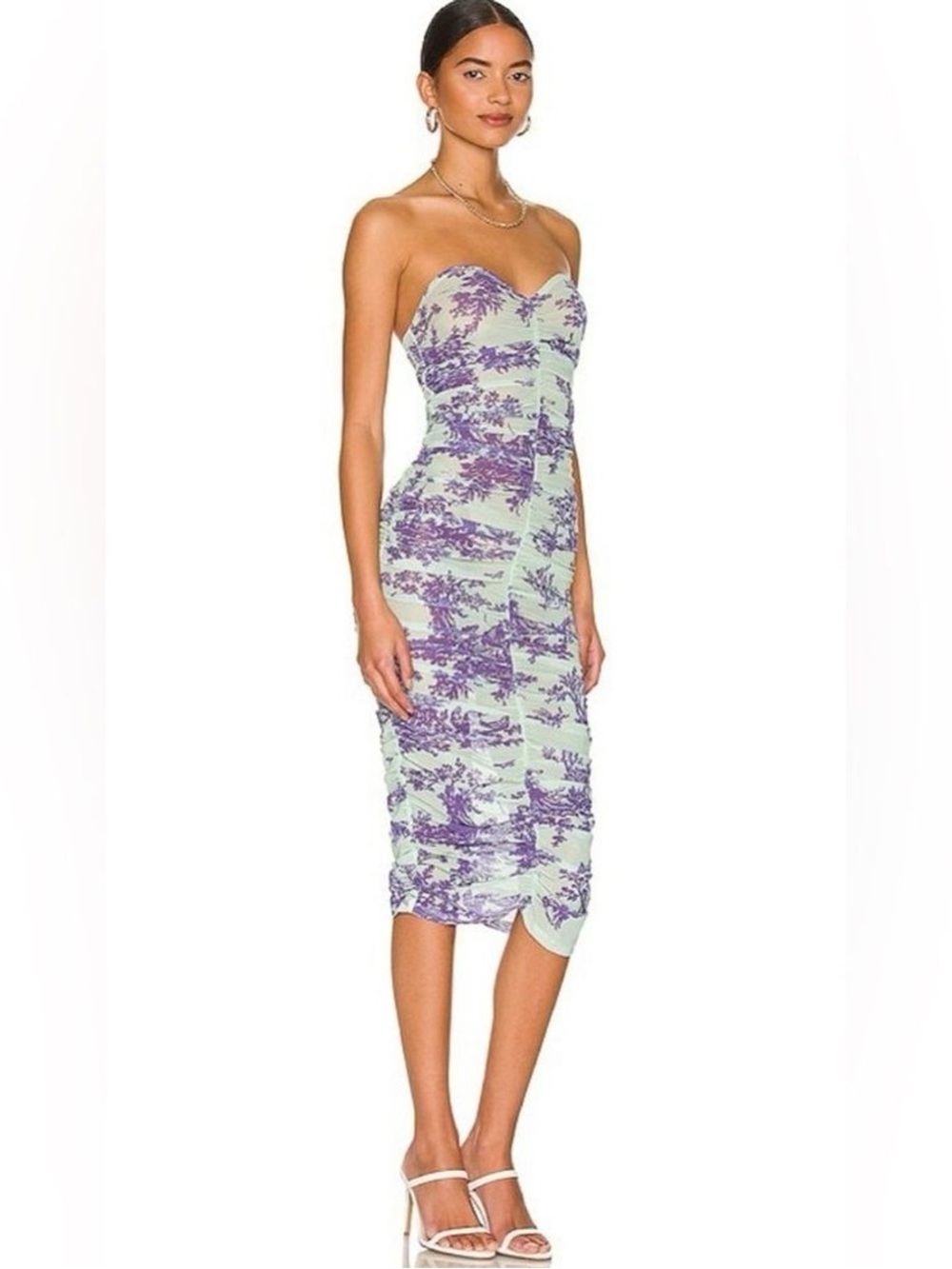 Miaou Renzo Dress in Mint Toile